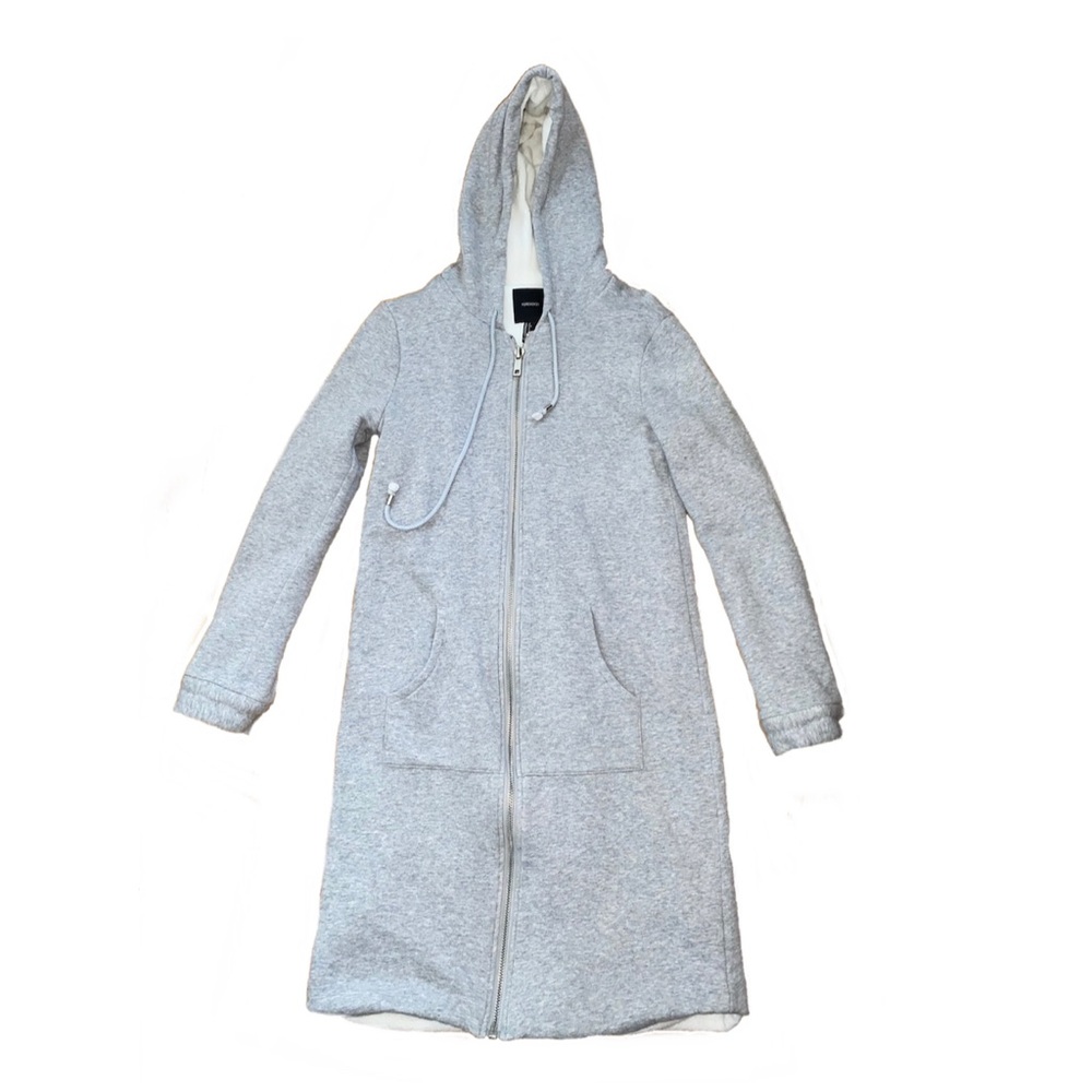 LONG GREY SWEATER JACKET